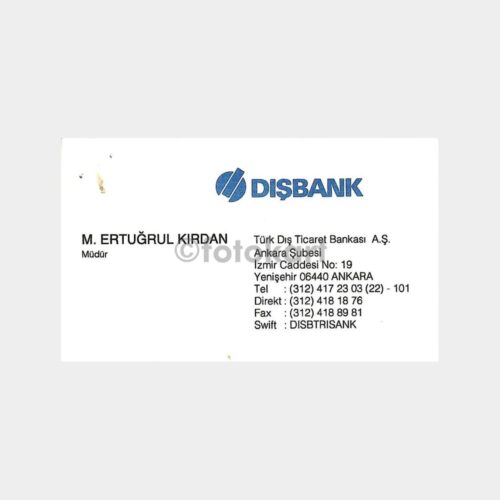 Banka Kartvizitleri Serisi, No. 90 Dışbank