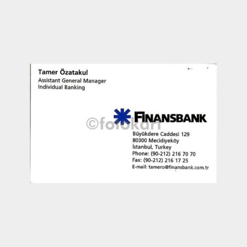 Banka Kartvizitleri Serisi, No. 106 Finansbank
