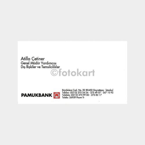 Banka Kartvizitleri Serisi, No. 49 Pamukbank