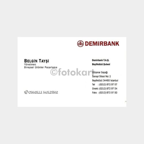 Banka Kartvizitleri Serisi, No. 36 Alternatifbank