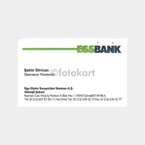 Banka Kartvizitleri Serisi, No. 42 EGSBank
