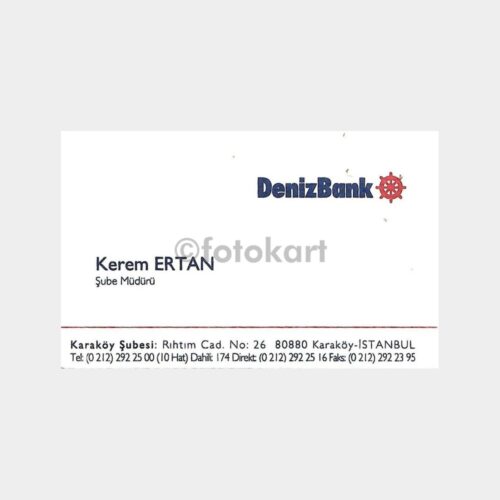 Banka Kartvizitleri Serisi, No. 28 Denizbank