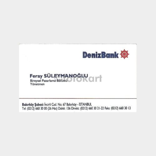 Banka Kartvizitleri Serisi, No. 83 Denizbank