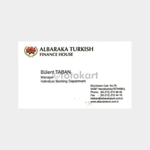Banka Kartvizitleri Serisi, No. 74 Albaraka Türk