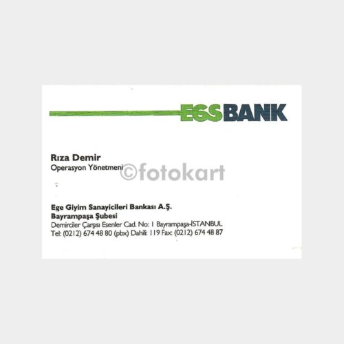 Banka Kartvizitleri Serisi, No. 58 EGSBank