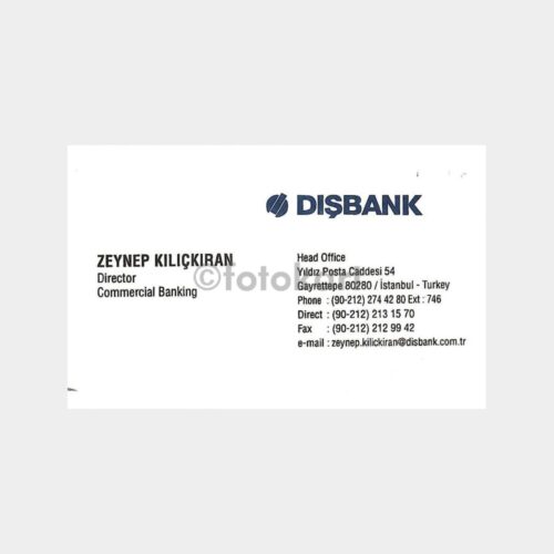 Banka Kartvizitleri Serisi, No. 67 Dışbank