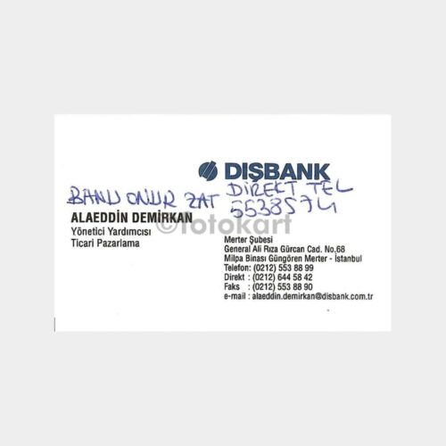 Banka Kartvizitleri Serisi, No. 69 Dışbank