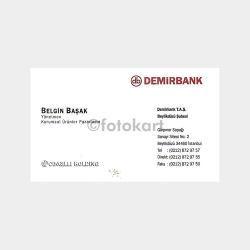 Banka Kartvizitleri Serisi, No. 24 Demirbank
