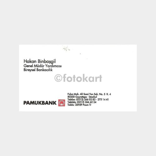 Banka Kartvizitleri Serisi, No. 64 Pamukbank