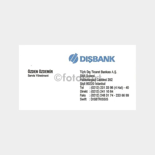 Banka Kartvizitleri Serisi, No. 99 Dışbank