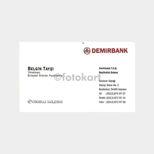 Banka Kartvizitleri Serisi, No. 23 Demirbank
