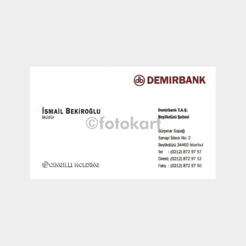 Banka Kartvizitleri Serisi, No. 57 Demirbank