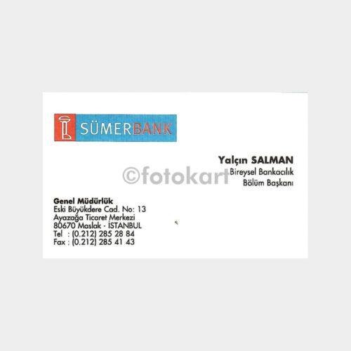 Banka Kartvizitleri Serisi, No. 43 Sümerbank