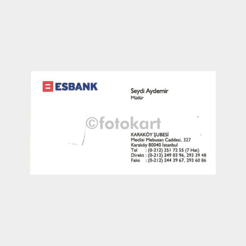 Banka Kartvizitleri Serisi, No. 82 Esbank