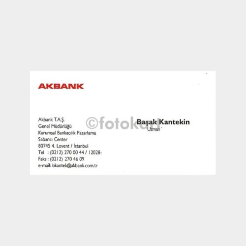 Banka Kartvizitleri Serisi, No. 06 Akbank