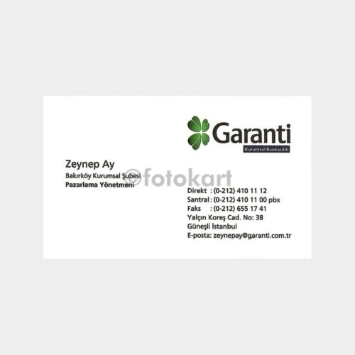 Banka Kartvizitleri Serisi, No. 79 Garanti Bankası
