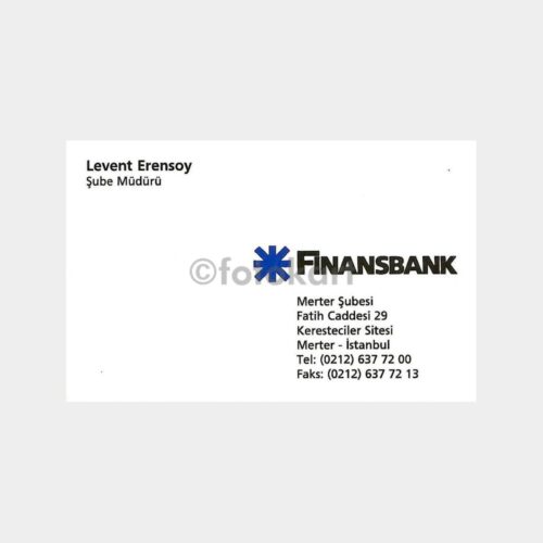 Banka Kartvizitleri Serisi, No. 26 Finansbank