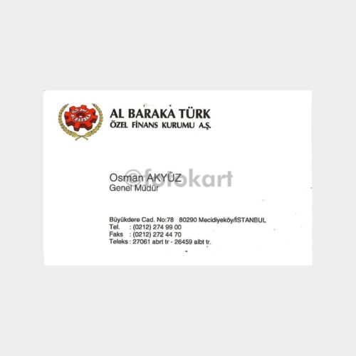 Banka Kartvizitleri Serisi, No. 40 Albaraka Türk
