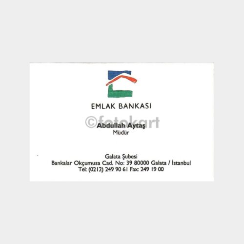 Banka Kartvizitleri Serisi, No. 01 Emlak Bankası