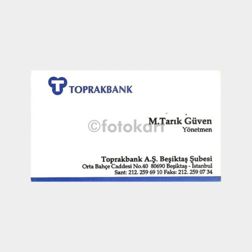 Banka Kartvizitleri Serisi, No. 86 Toprakbank