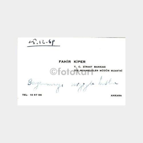 Banka Kartvizitleri Serisi, Ziraat Bankası