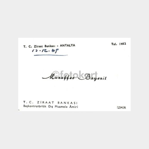 Banka Kartvizitleri Serisi, Ziraat Bankası