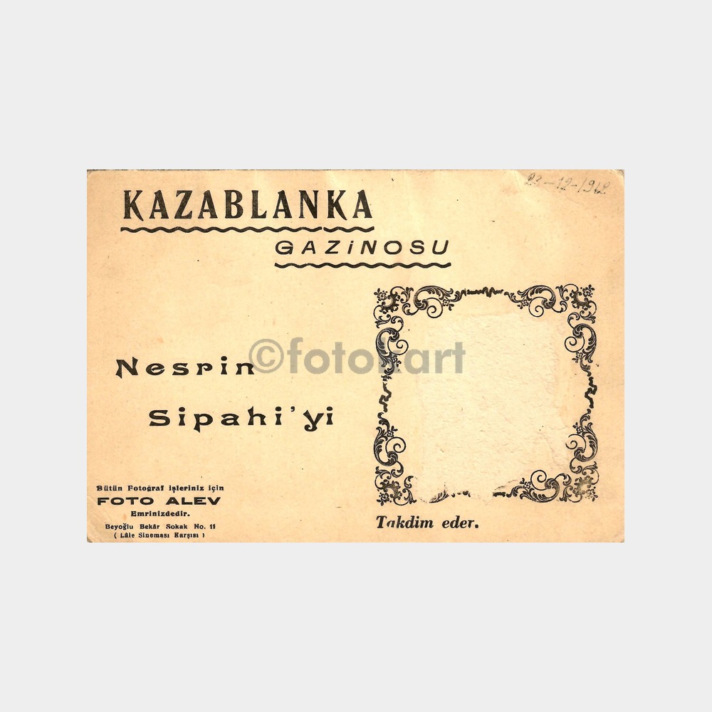 Beyoğlu Kazablanka Gazinosu Fotoğraf Kabı