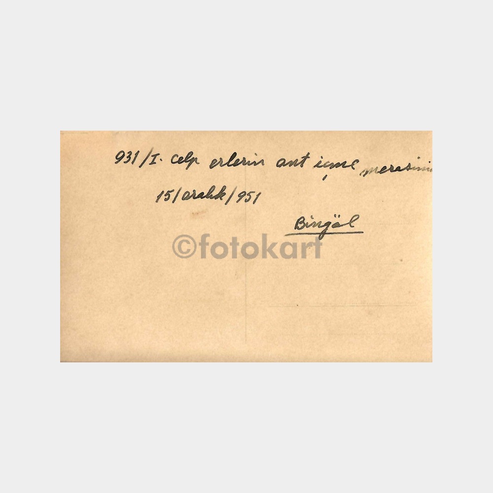 1951 Bingöl Asker Ant İçme Töreni Fotoğraf - Görsel 2