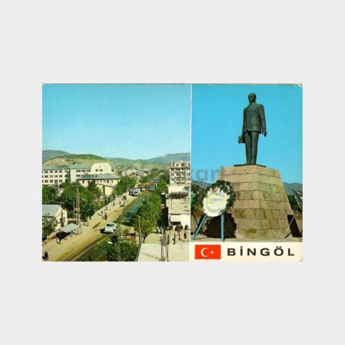 Bingöl Atatürk Heykeli Ana Şehir Merkezi Kartpostal