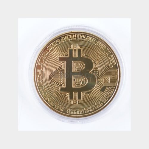 Bitcoin Sembollü Hatıra Para (Altın Renk)