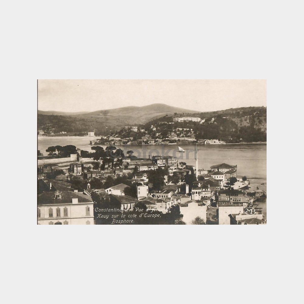 1918 Boğaziçi Arnavutköy Nadir Kartpostal