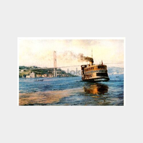 Boğaziçi Vapuru Tablo Tebrik Kartı