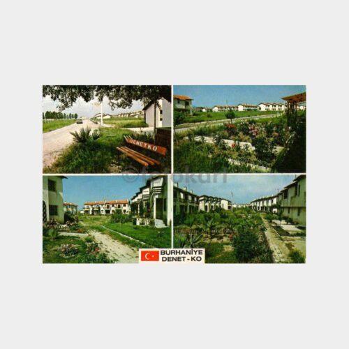 1986 Burhaniye Denet-Ko Tatil Sitesi 4 Görünüş Kartpostal
