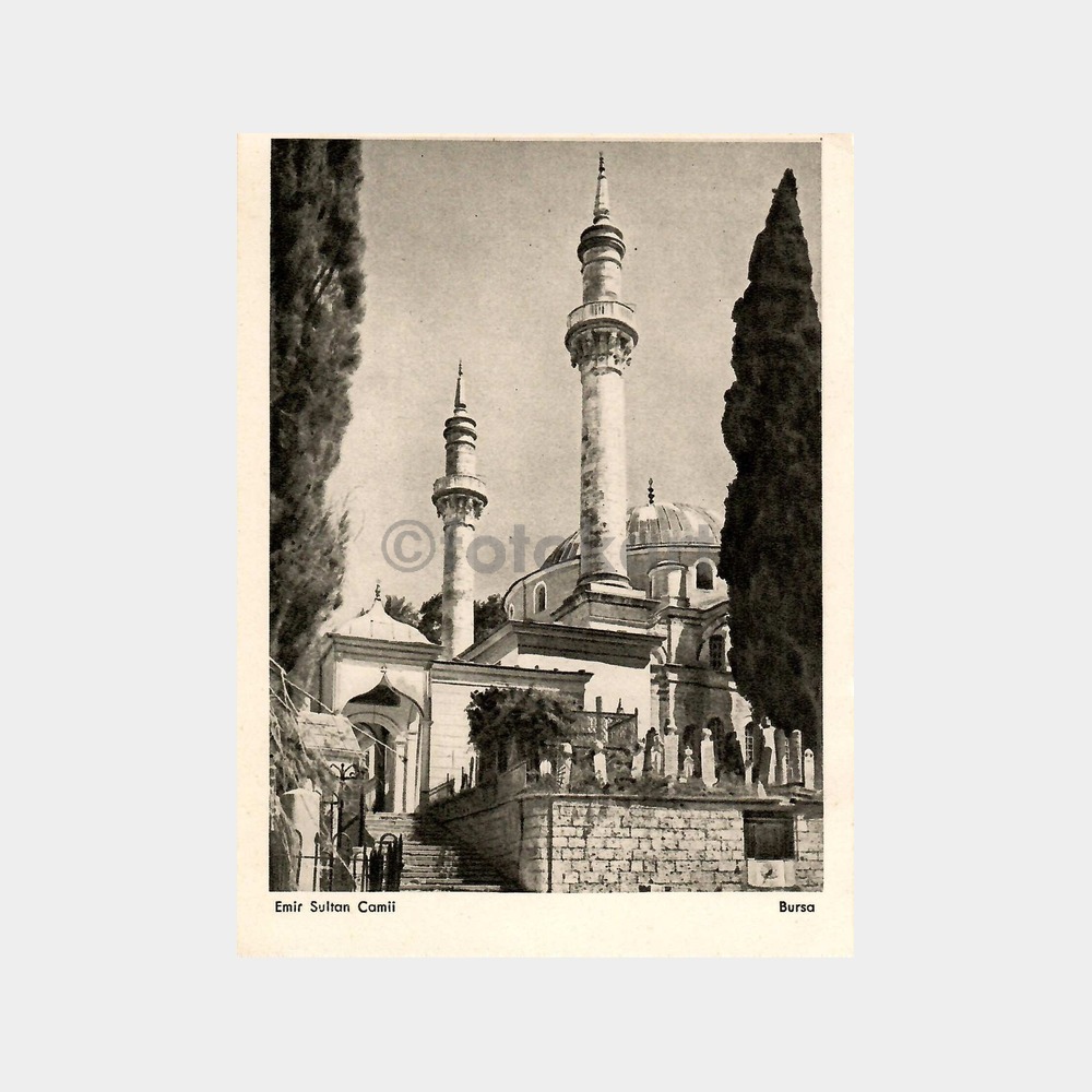 Bursa Emir Sultan Camii Görünüş Kartpostal