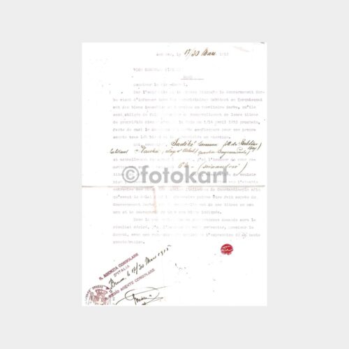 1915 Bursa İtalyan Konsolosluğu Muhacir Dilekçe