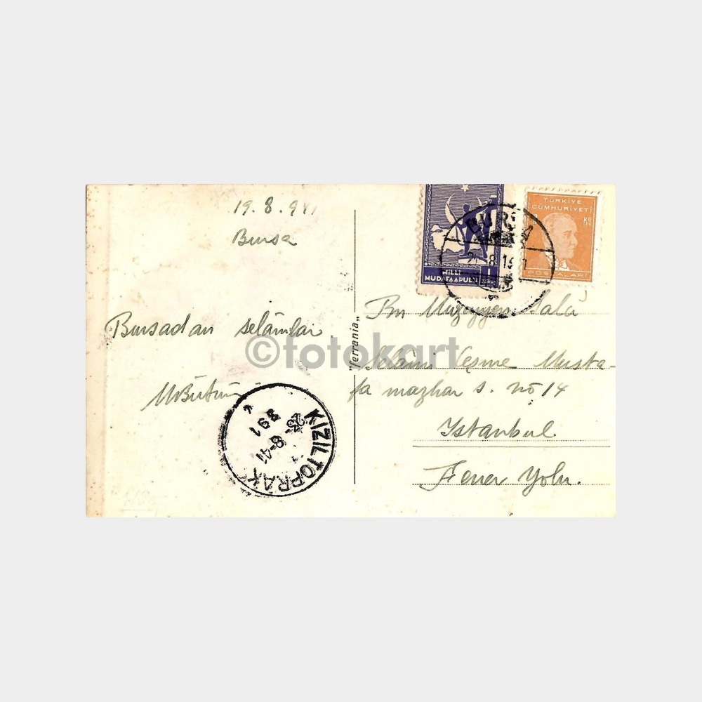 1941 Bursa Ulucami Fotokart - Görsel 2