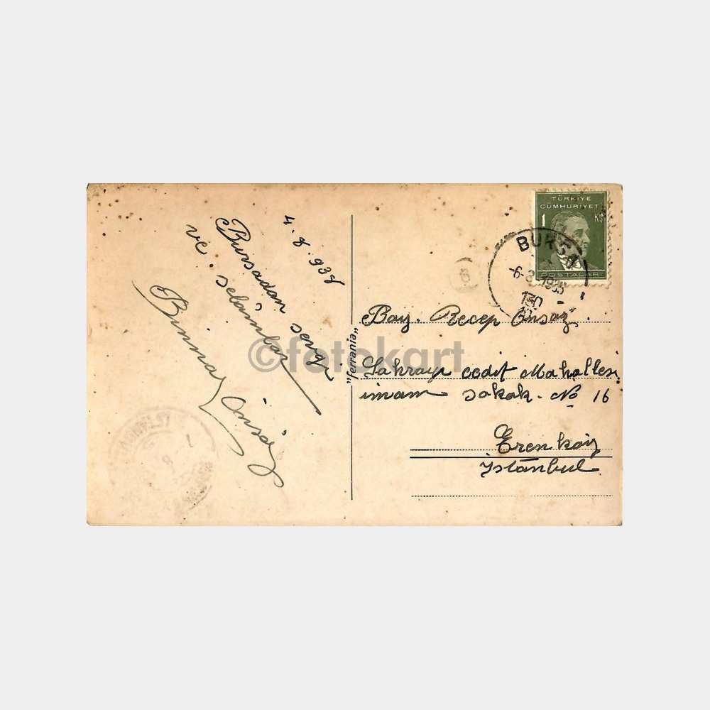 1938 Bursa Uludağ Fotokart - Görsel 2