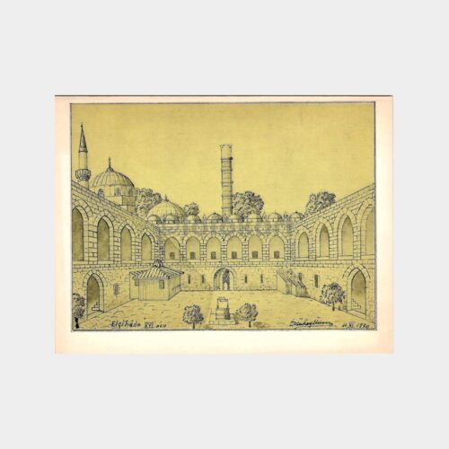 Çemberlitaş Elçihane - Süheyl Ünver Çizim Kartpostal