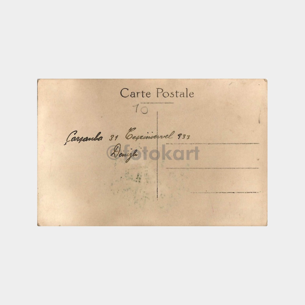 1933 Denizli Pamukkale Traverten Fotokart - Görsel 2
