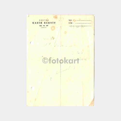 1960 Doktor Kadir Ecevit Reçete