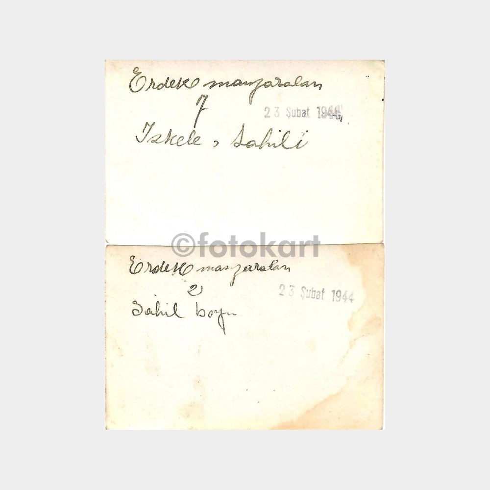 1944 Erdek Manzaraları 2 Adet Fotoğraf - Görsel 2