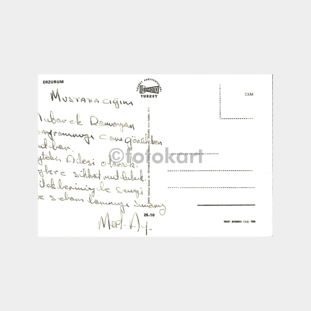 Erzurum - Doğunun Merkezi Genel Görünüş Kartpostal - Görsel 2