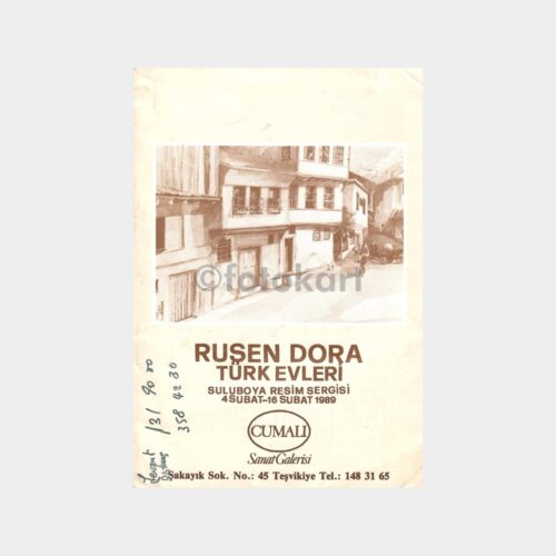 1989 Eski Türk Evleri Sergisi -Ruşen Dora- Broşür
