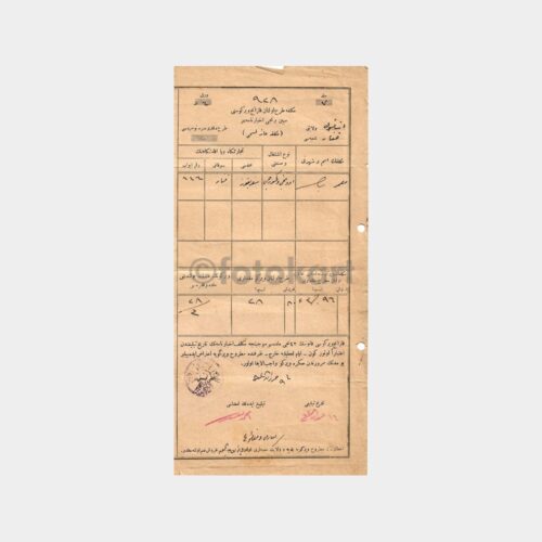 1927 Eski Türkçe İhbarname