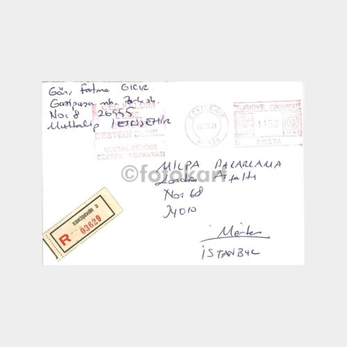 2001 Eskişehir Eğitim Konulu Damgalı Posta Zarfı