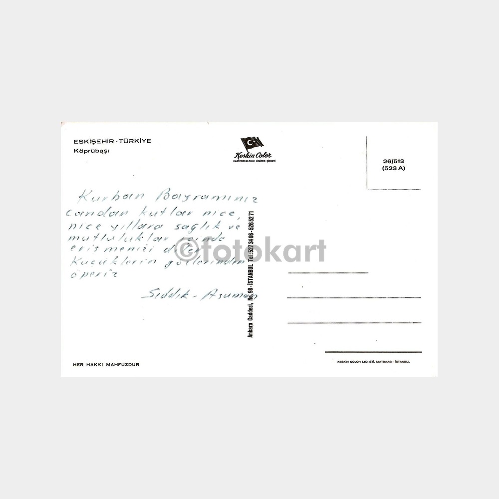 Eskişehir Köprübaşı Kartpostal - Görsel 2