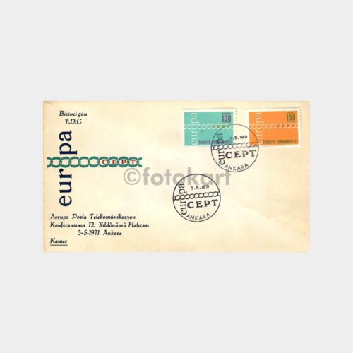 1971 Eurocept FDC - İlk Gün Zarfı