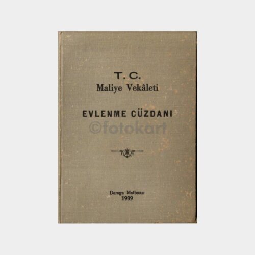 1938 Evlenme Cüzdanı (Fiskal Baskılı)