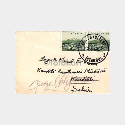 1960 Fen Fakültesi Damgalı Tebrik Zarfı