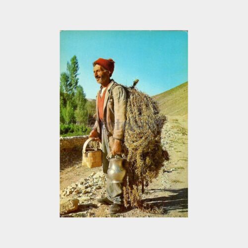 Harman-Ekin Taşıyan Köylü Kartpostal